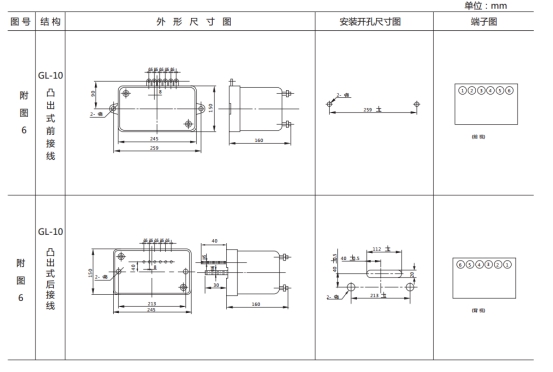 JSL-23外形結構及開孔尺寸圖